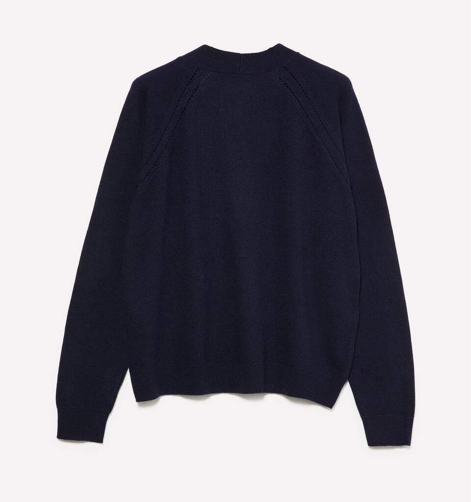 Oversize-Strickjacke in Dunkelblau - cardigans für damen - Dunkelblau | Sisley image number 2